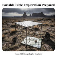 Collapsible Table and Chair Set Stable framework for Backyard, Campers, Families