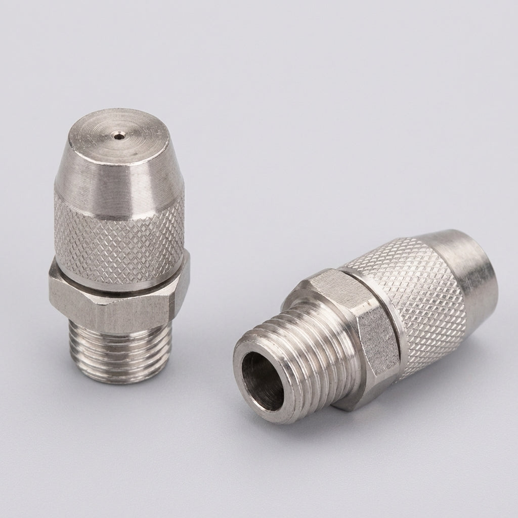 304 Stainless Steel Misting Nozzle for Cooling System, 1/4 Inch Female Thread Fine Atomizing Spray for Humidification