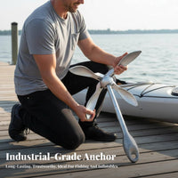 4-Prong Boat Anchor Foldable Design 4-Prong Boat Anchor Boating Equipment Strong Holding Power Portable for Fishermen, Anchoring