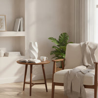 Vase with Twisted Lines White Flower Holder Decorative for Living Room, Office