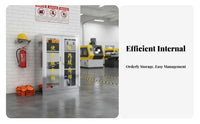 Community Emergency Supply Cabinet Shock-Resistant-Resistant Stainless Metal Utility Cabinet Heavy Duty Metal Locker with Glass Doors for Factories