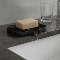 Silicone Soap Dish with Drainage for Bathroom and Travel, Portable Soap Holder Tray