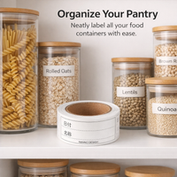 Freezer Removable Stickers Storage Containers, Waterproof Kitchen Container Sorting, 150 Residue for Families