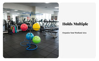 Detachable Exercise Ball Rack Long-Lasting Steel Construction Exercise Ball Stand Rust-Resistant Sturdy and Stable for Studio Owners
