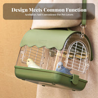 Clear View Parrot transport Lightweight Parakeet carrier Breathable for Car