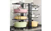 Pot and Pan Organizer Carbon Steel Pots and Pans Organizer Long-Lasting