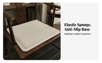 Extra Thick Thickened Sponge Chair Cushion High-Density Foam Filling Solid Wood Chair Cushion Piped Edging for Bay Window, Tea Room, Patio