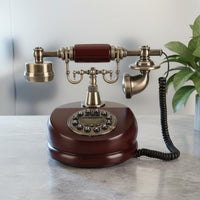 Antique Landline Phone Plug and Play Ornate Vintage Phone Battery No Battery