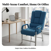 Padded Folding Lounger Foldable Design Recliner Adjustable Spine Supportrest Multi-Position Locking for Office Workers, Bedroom