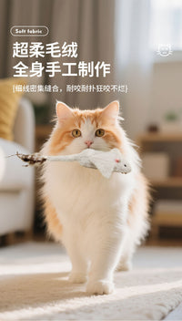智能逗猫玩具飞鼠造型移动翅膀扑打激活天性益智玩耍电动猫玩具