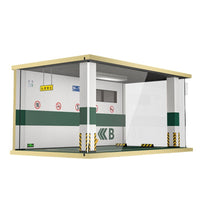 1:18 Wooden Parking Garage Model with Lights, DIY Assembly Toy for Teens