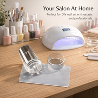 Manicure Stamping Kit with Transparent Template, Reusable Nail Design for Technicians, French Tip Decoration Set