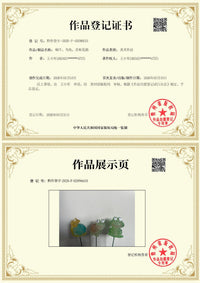 Luminous Frog Miniature Landscape Ornament Resin Craft