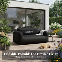 Foldable Printed Blow-up Couch Fast Inflation Inflatable Lounger Comfortable Air Sofa Long-Lasting for Festival-Goers, Travelers, Camping, Music Festivals, Picnics, Traveling