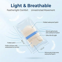 Waterproof sticker for women's private protection in water parks and pools, breathable PU film for sports and swimmers