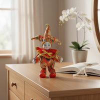 Decorative Clown Figurine Gift Jester Doll Trendy Design for Shelf Display