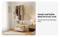 stand-alsinglestanding Valet with Tray Integrated Hanger Coat Stand Stable Base for Adults
