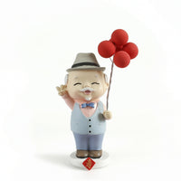 Resin Figurine with Base Decorative Sculpture Painted for Wedding, Couples
