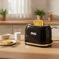 2-Slice Toaster with Wide Slots Removable 2-Slice Toaster with Crumb Tray Appliance Compact Electric for Busy Households