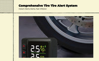 Tire Pressure Gauge, cordless Motorcycle TPMS, immediate alert, LCD Display, Waterproof, Two-Wheeler