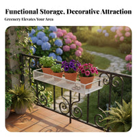 Tiered Railing Planter Weather Resistant Railing Planter Basket Large Capacity