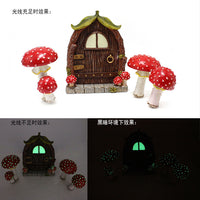 American Country Style Resin Mushroom Garden Ornament for Outdoor Decor