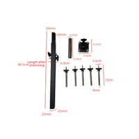 Five Slot Instrument Stand Adjustable Cowbell Holder Metal Bar Frame Musical Equipment for Percussionists, Rehearsal