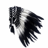 Feather Headdress Structured Band Costume Accessory Patterned Trim