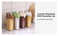 Safe Sealed Grain Dispenser Clear Body Plastic Rice Storage Bin Transparent Design for Kitchen Countertop