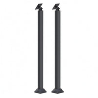 2 Pieces Square Tube Railing Post 90 Cm Stair Railing Post Black for Stairs