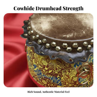 Lion Dance Drum Cowhide Drumhead Chinese Lion Dance Drum Traditional Design