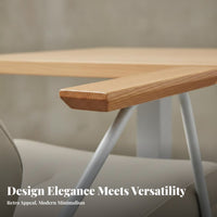 Retro Green Chair and Table Set Utilitarian Design Business-Grade Furniture Wear-Resistant Space-Efficient