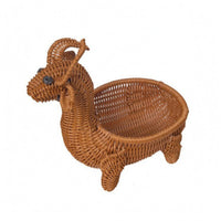 Animal Basket Decorative Oval Wicker Basket Rustic