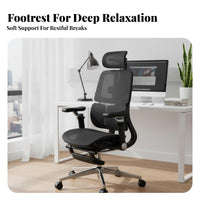 High-Rear Rolling Chair Adjustable Support Ergonomic High-Rear Mesh Recliner 360-Degree Rotate Reclining Function