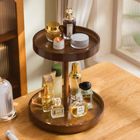 Rotating Cosmetic Organizer with Makeup Brush Holder for Dresser