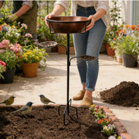 Garden Bird Bath Feeder Easy to Install Outdoor Decor Heavy Duty for Yard, Patio
