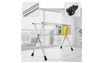 Movable Clothes Drying Rack Heavy Duty Clothes Drying Rack with Wheels Compact Large Capacity for Indoor