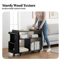Rolling Side Table Multi-Functional Storage Trolley Space-Saving