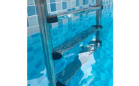 Stainless Steel Pool Ladder Flange-Mount Three-Step Pool Ladder Heavy Duty for Homeowners