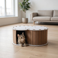 Cat Bed Cat Tunnel Felt Hideaway Winter Use Cat House 65x55x40cm