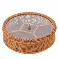 Divided Snack Tray Round Compartment Snack Box 30 Cm