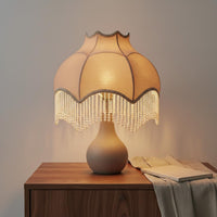 Velvet Fringe Lampshade Handmade Decor Accessory Elegant for Hotel Lobby