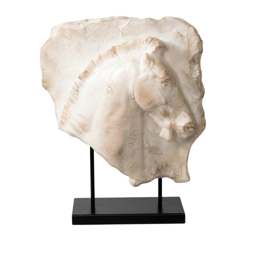 Horse Head Sculpture Textured Statue Heavyweight for Entryway, Hotel Lobby