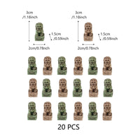 20 Pieces Miniature Foo Dog Statue for Desktop Display