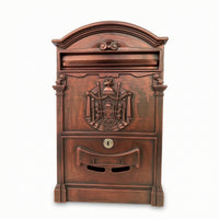 Wall-Mounted Mailbox with Lock Ornate Mail Drop Box Secure for Outdoor