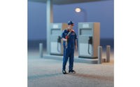 1:64 Gas Station Attendant Figurine Detailed Paint Gas Station Worker Figurine