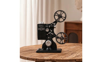 Desktop Figurine Retro Decorative Figurine with Base Tabletop Statue Vintage-Inspired Desktop Ornament Metal-Like for Collectors