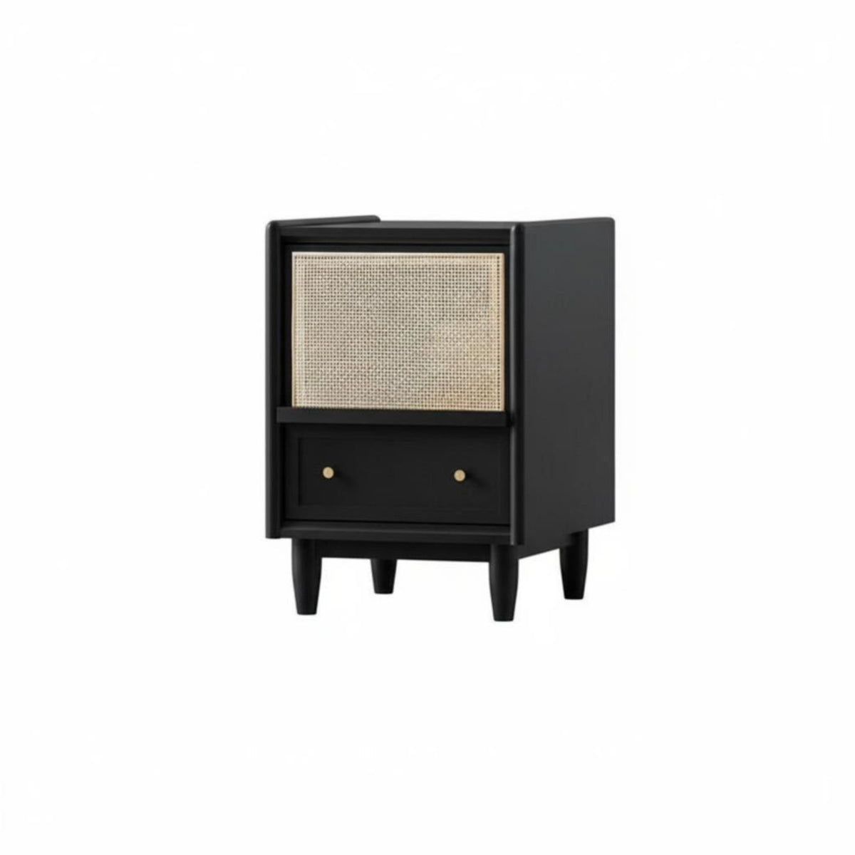 Illuminated Rattan End Table Japanese design Design Bedside Cabinet for Students