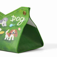 Creative Ins Style Tissue Box Cover with Cute Puppy, Pastoral Style, PU Leather