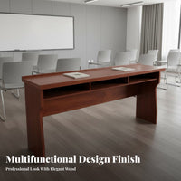2-Person Seminar Table Sturdy Construction Office Furniture Thickened Surface Auditorium Desk for Students, Conference Rooms, Auditoriums, Classroom